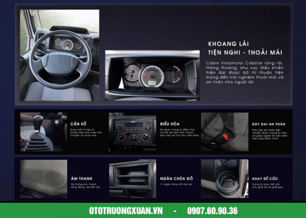 Xe tải Đồng Vàng NS350 Thùng Kín - Hình ảnh 7