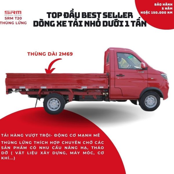 XE TẢI SRM T20A THÙNG LỬNG