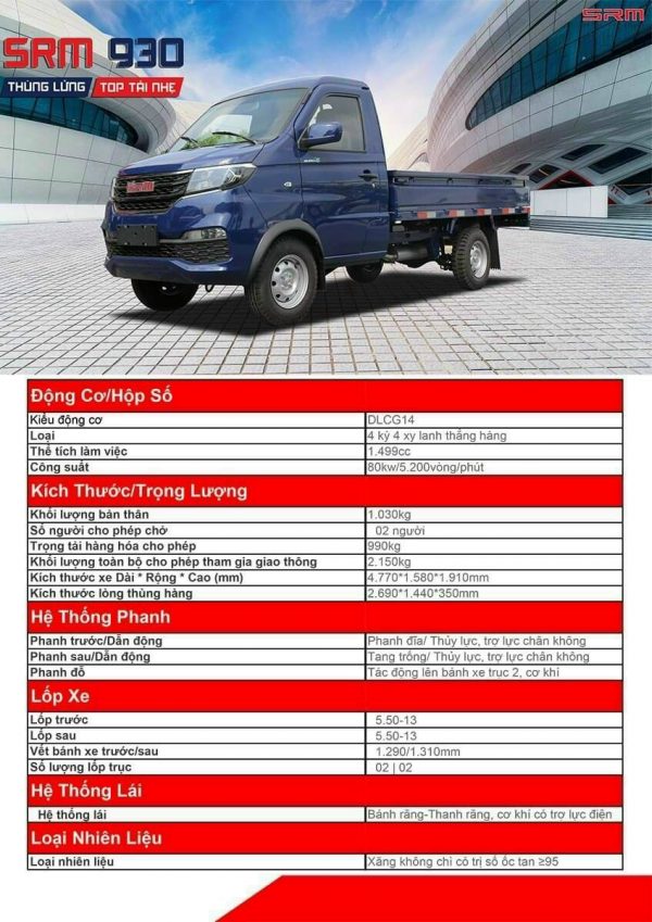 XE TẢI SRM T20A THÙNG LỬNG - Hình ảnh 21