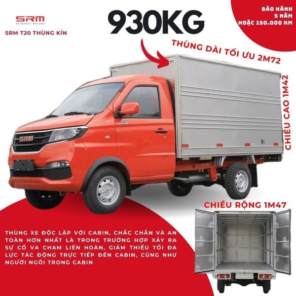 XE TẢI SRM T20A THÙNG KÍN - Hình ảnh 31