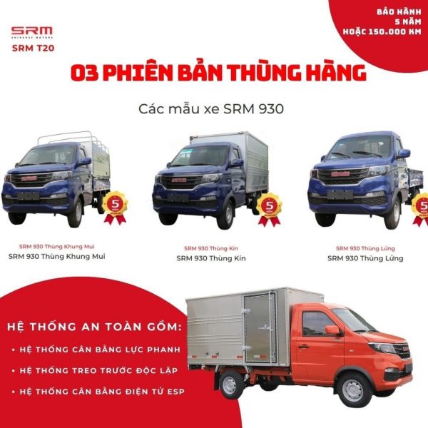 XE TẢI SRM T20A THÙNG KÍN - Hình ảnh 8