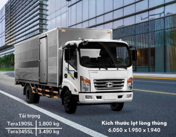 Xe Tải Tera 345SL, Xe Tải Teraco 3T5 Thùng Kín Dài 6m2 - Hình ảnh 2
