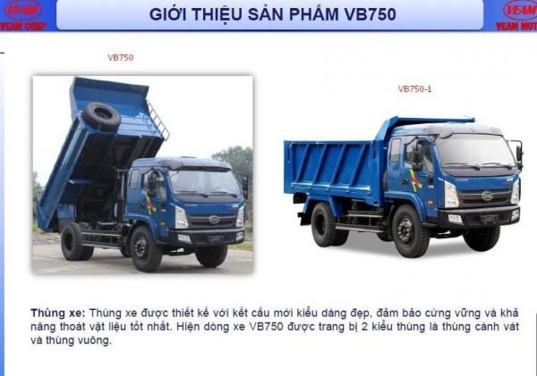 Xe Ben Veam VB750 7T2 - Hình ảnh 7