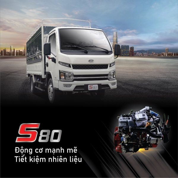 Xe tải Veam S80 thùng mui bạt - Ô Tô trường Xuân - Hình ảnh 2