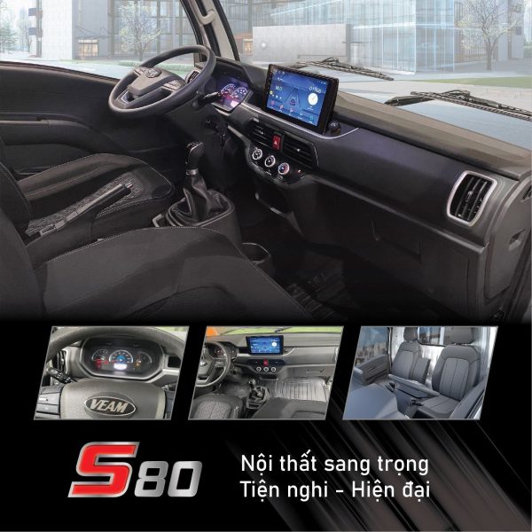 Xe tải Veam S80 thùng mui bạt - Ô Tô trường Xuân - Hình ảnh 3