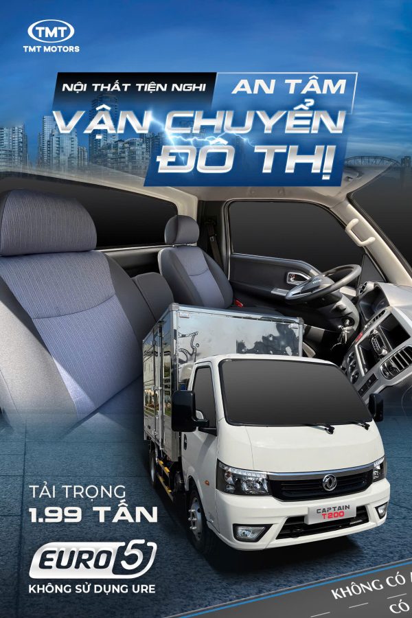 Xe tải TMT Captain T200 1.9 Tấn Thùng kín- Giá Tốt Tại Ô Tô Trường Xuân