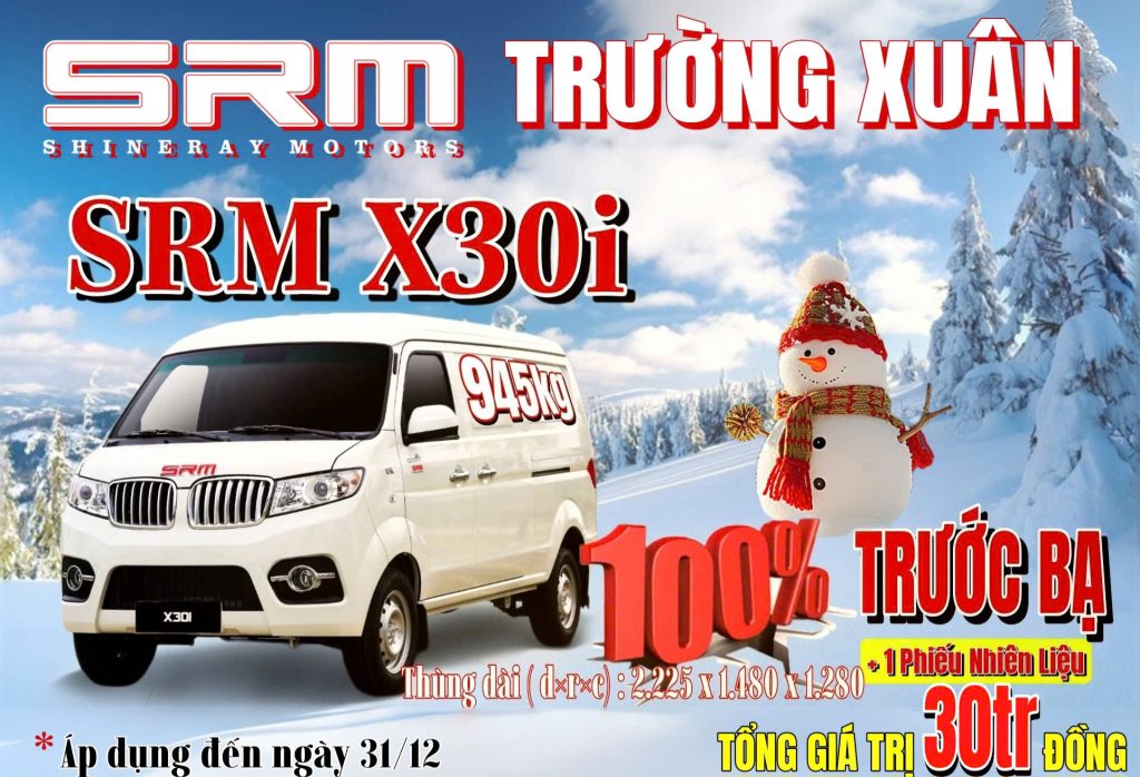 XE TẢI VAN SRM X30i KHUYẾN MÃI KHỦNG CUỐI NĂM